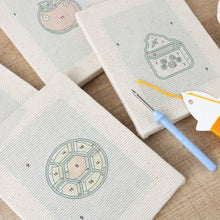 Afbeelding in Gallery-weergave laden, Punch Needle Set (4 stuks) met frames - Ontbijt Lekkernijen 1