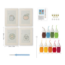Afbeelding in Gallery-weergave laden, Punch Needle Set (4 stuks) met frames - Ontbijt Lekkernijen 1
