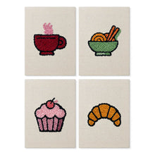 Afbeelding in Gallery-weergave laden, Punch Needle Set (4 stuks) met frames - Ontbijt Lekkernijen 2