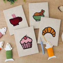 Afbeelding in Gallery-weergave laden, Punch Needle Set (4 stuks) met frames - Ontbijt Lekkernijen 2