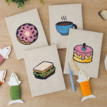 Afbeelding in Gallery-weergave laden, Punch Needle Set (4 stuks) met frames - Ontbijt Lekkernijen 3