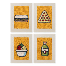 Afbeelding in Gallery-weergave laden, Punch Needle Set (4 stuks) met frames - Snack Aanval