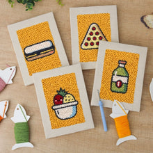 Afbeelding in Gallery-weergave laden, Punch Needle Set (4 stuks) met frames - Snack Aanval