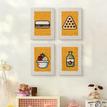 Afbeelding in Gallery-weergave laden, Punch Needle Set (4 stuks) met frames - Snack Aanval