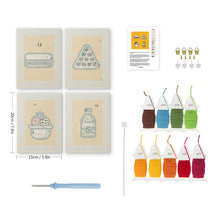 Afbeelding in Gallery-weergave laden, Punch Needle Set (4 stuks) met frames - Snack Aanval
