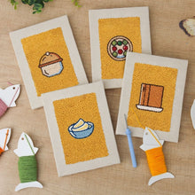 Afbeelding in Gallery-weergave laden, Punch Needle Set (4 stuks) met frames - Gebakken Lekkernijen