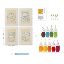 Afbeelding in Gallery-weergave laden, Punch Needle Set (4 stuks) met frames - Smakelijke Delicatessen