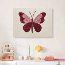 Afbeelding in Gallery-weergave laden, Punch Needle Pakket met frame - Roze Vlinder
