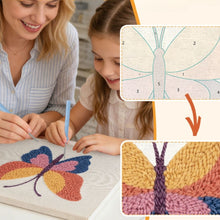 Afbeelding in Gallery-weergave laden, Punch Needle Pakket met frame - Oranje Vlinder