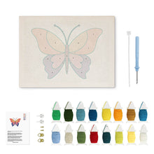 Afbeelding in Gallery-weergave laden, Punch Needle Pakket met frame - Oranje Vlinder