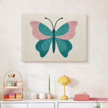 Afbeelding in Gallery-weergave laden, Punch Needle Pakket met frame - Azuurblauwe Vlinder