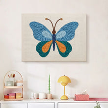 Afbeelding in Gallery-weergave laden, Punch Needle Pakket met frame - Blauwe Vlinder