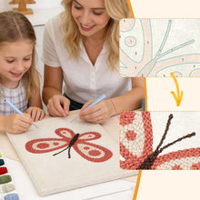 Afbeelding in Gallery-weergave laden, Punch Needle Pakket met frame - Rode Vlinder