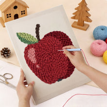 Afbeelding in Gallery-weergave laden, Punch Needle Pakket met frame - Rode Appel
