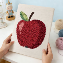 Afbeelding in Gallery-weergave laden, Punch Needle Pakket met frame - Rode Appel