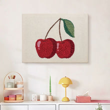 Afbeelding in Gallery-weergave laden, Punch Needle Pakket met frame - Kersen