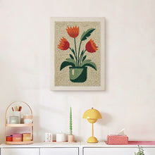 Afbeelding in Gallery-weergave laden, Punch Needle Pakket met frame - Bloeiende Tulpen
