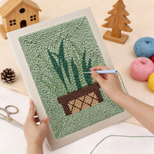 Afbeelding in Gallery-weergave laden, Punch Needle Pakket met frame - Sansevieria