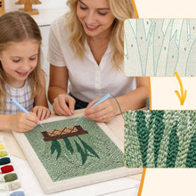 Afbeelding in Gallery-weergave laden, Punch Needle Pakket met frame - Sansevieria