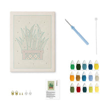 Afbeelding in Gallery-weergave laden, Punch Needle Pakket met frame - Sansevieria