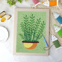 Afbeelding in Gallery-weergave laden, Punch Needle Pakket met frame - Varens in Pot