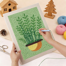 Afbeelding in Gallery-weergave laden, Punch Needle Pakket met frame - Varens in Pot