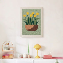 Afbeelding in Gallery-weergave laden, Punch Needle Pakket met frame - Zonnige Narcissen