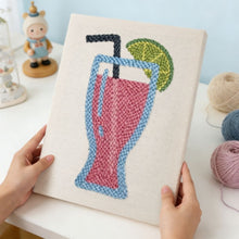 Afbeelding in Gallery-weergave laden, Punch Needle Pakket met frame - Roze Limonade