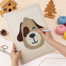 Afbeelding in Gallery-weergave laden, Punch Needle Pakket met frame - Vrolijke Hond