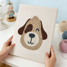 Afbeelding in Gallery-weergave laden, Punch Needle Pakket met frame - Vrolijke Hond
