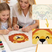 Afbeelding in Gallery-weergave laden, Punch Needle Pakket met frame - Kleine Leeuw