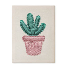 Afbeelding in Gallery-weergave laden, Punch Needle Pakket met frame - Kawaii Cactus