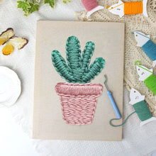 Afbeelding in Gallery-weergave laden, Punch Needle Pakket met frame - Kawaii Cactus