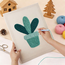 Afbeelding in Gallery-weergave laden, Punch Needle Pakket met frame - Lachende Vetplant
