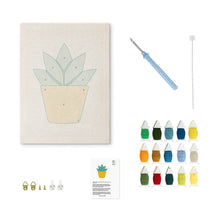Afbeelding in Gallery-weergave laden, Punch Needle Pakket met frame - Zonnige Vetplant