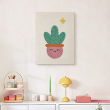 Afbeelding in Gallery-weergave laden, Punch Needle Pakket met frame - Lachende Cactus