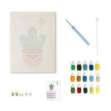 Afbeelding in Gallery-weergave laden, Punch Needle Pakket met frame - Lachende Cactus