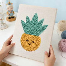 Afbeelding in Gallery-weergave laden, Punch Needle Pakket met frame - Zonnige Ananas