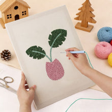 Afbeelding in Gallery-weergave laden, Punch Needle Pakket met frame - Tropische Bloei