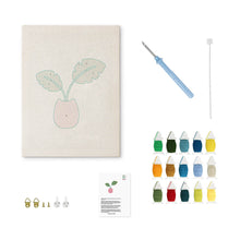Afbeelding in Gallery-weergave laden, Punch Needle Pakket met frame - Tropische Bloei