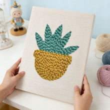 Afbeelding in Gallery-weergave laden, Punch Needle Pakket met frame - Zongekuste Vetplant