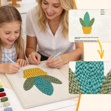 Afbeelding in Gallery-weergave laden, Punch Needle Pakket met frame - Gouden Vetplant