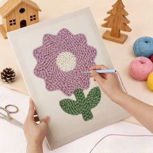 Afbeelding in Gallery-weergave laden, Punch Needle Pakket met frame - Sering Bloem