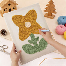 Afbeelding in Gallery-weergave laden, Punch Needle Pakket met frame - Zonnige Bloem