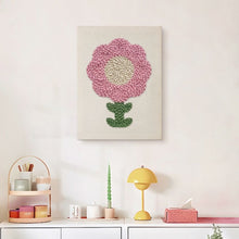 Afbeelding in Gallery-weergave laden, Punch Needle Pakket met frame - Roze Bloemblaadjes