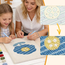 Afbeelding in Gallery-weergave laden, Punch Needle Pakket met frame - Blauwe Bloem