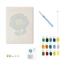 Afbeelding in Gallery-weergave laden, Punch Needle Pakket met frame - Blauwe Bloem
