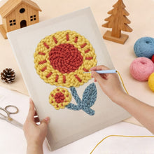 Afbeelding in Gallery-weergave laden, Punch Needle Pakket met frame - Zonnebloem