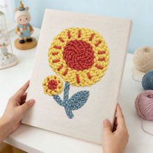 Afbeelding in Gallery-weergave laden, Punch Needle Pakket met frame - Zonnebloem