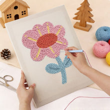 Afbeelding in Gallery-weergave laden, Punch Needle Pakket met frame - Zachte Bloem